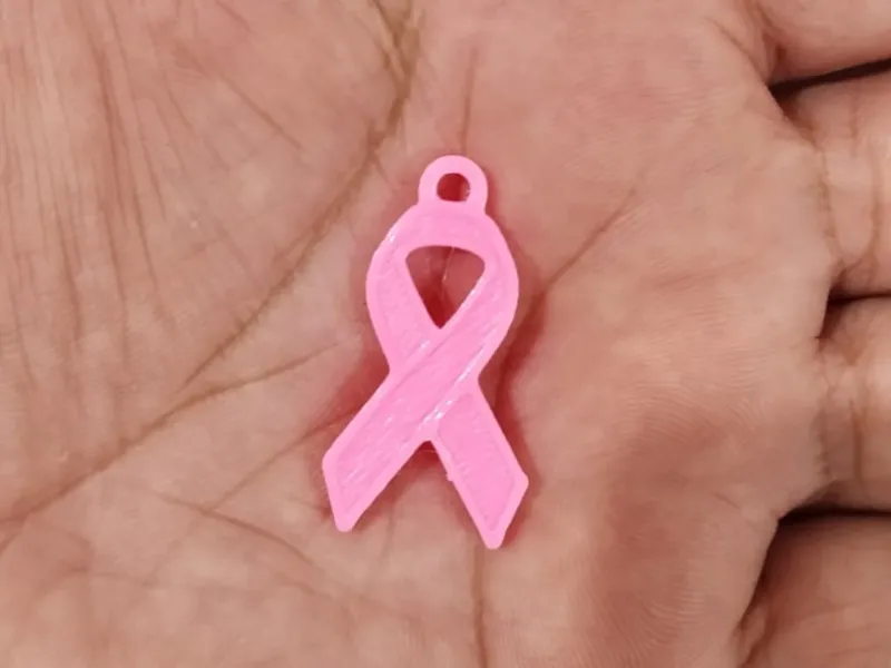 Pingente/Chaveiro Laço Outubro Rosa