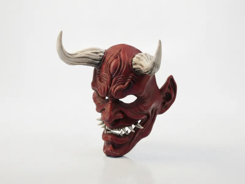 Oni Mask Japanese Demon Fantasy 3D Printable