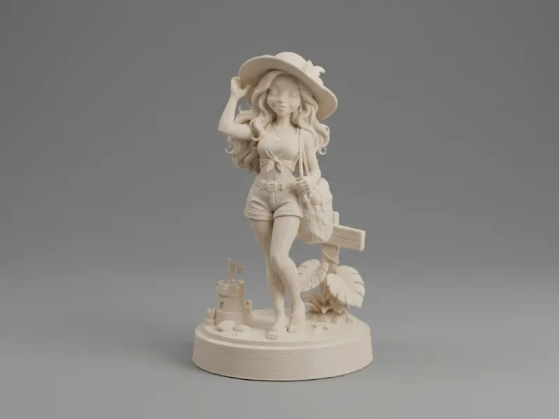 Summer Beach Girl Figurine