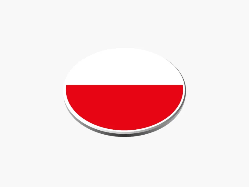 Sous-verre Drapeau polonais