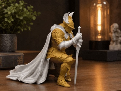 Winged Knight Figurine multi color