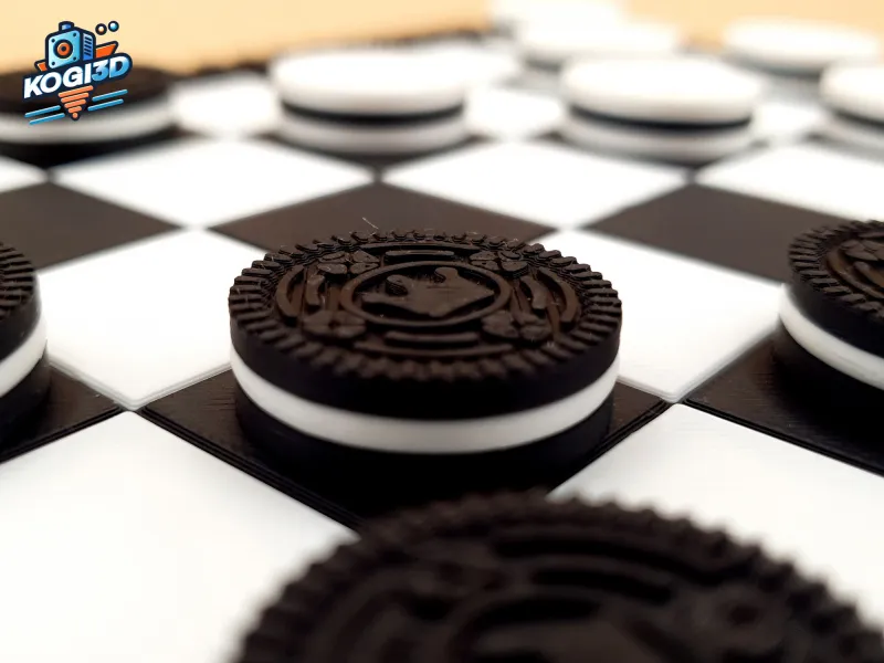 Conjunto de Damas com Tema de Oreo