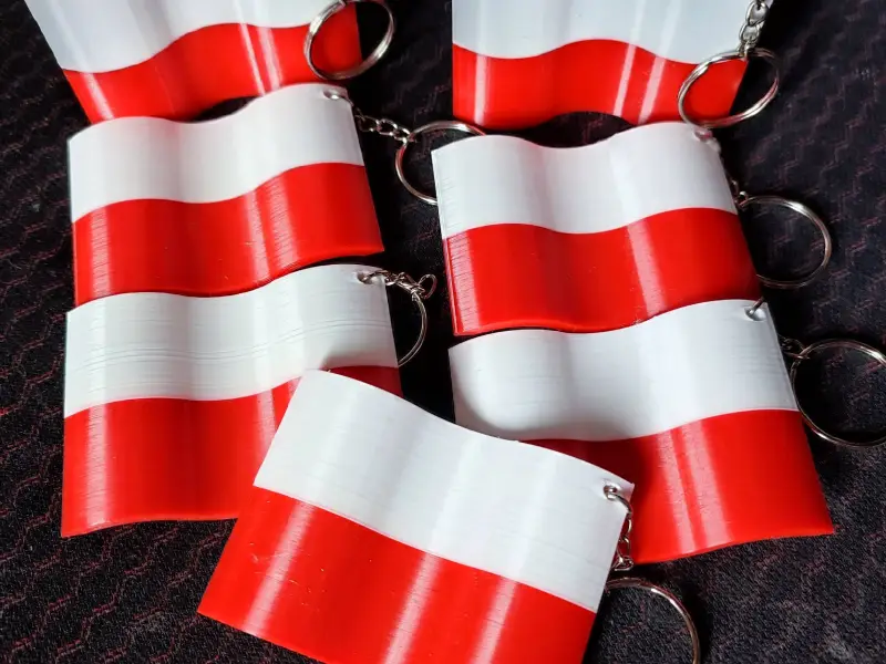 Polish flag key chain / Flaga Polski breloczek Polska