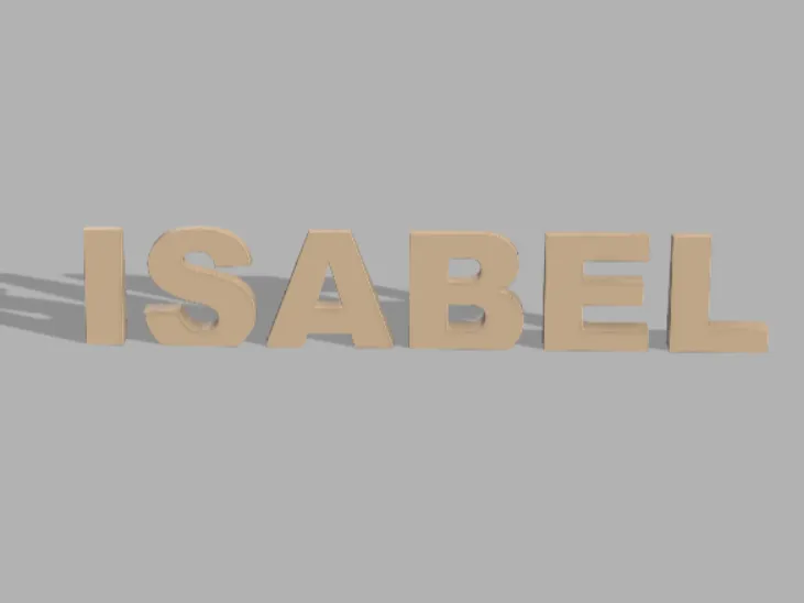 ISABEL Nombre de pie