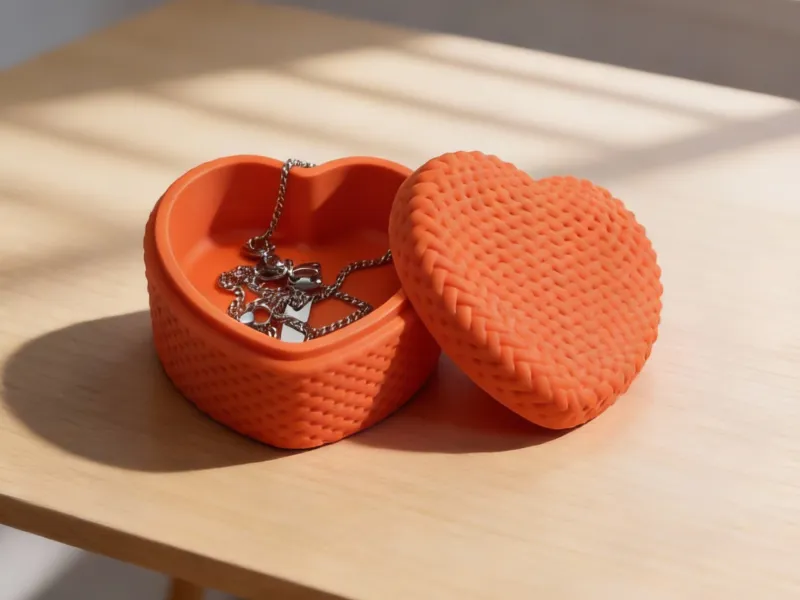 Scatola regalo a forma di cuore a maglia | San Valentino