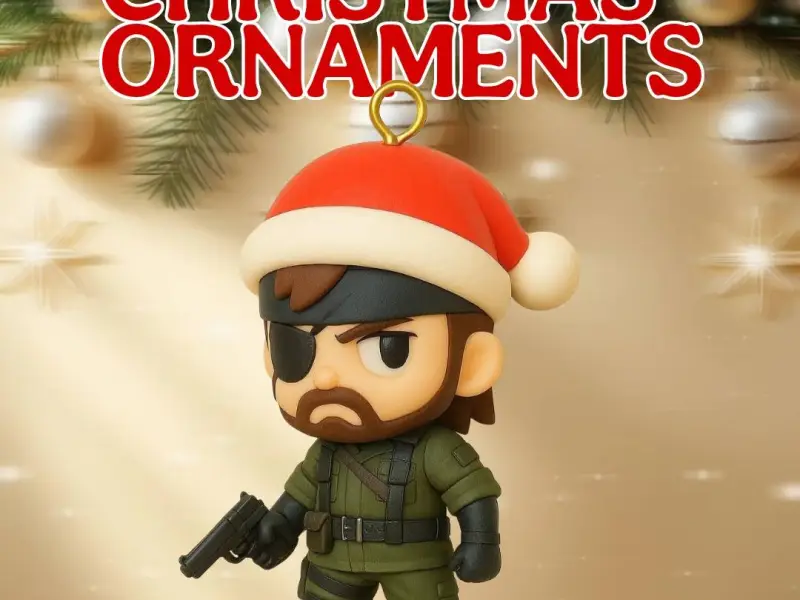 Snake Metal Gear Solid Christmas Ornament