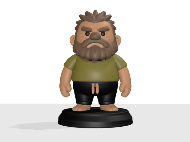 grumpy man figure