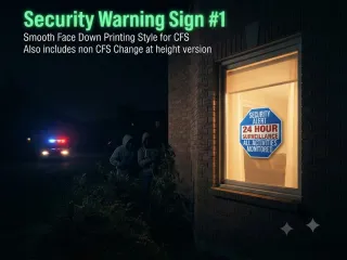 Security Sign 1 - Face Down