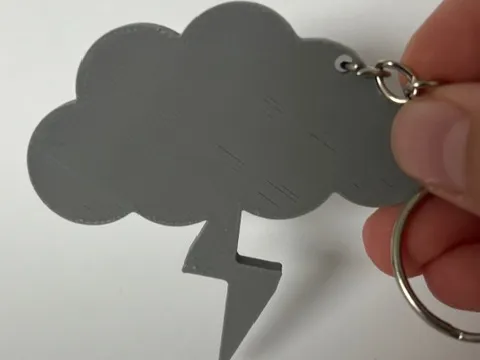 Chaveiro de Nuvem com Raio