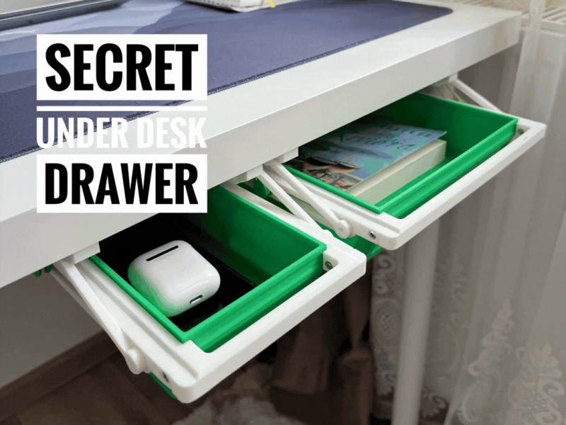 Secret under desk drawer