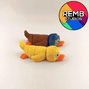 Cute Flexi Duck | Print-in-place | No Support