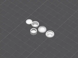 Miniature plant pot set for dollhouse scale 1:18