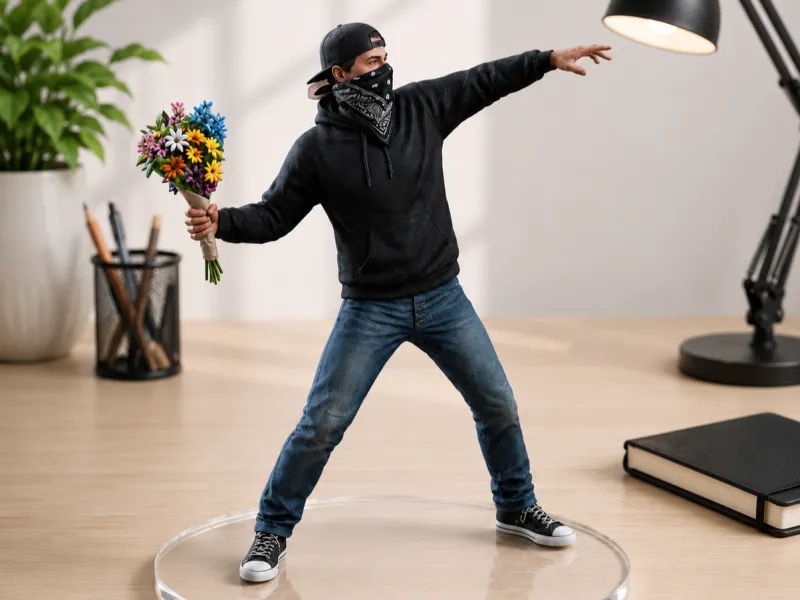 Banksy - Flower Thrower - Figure