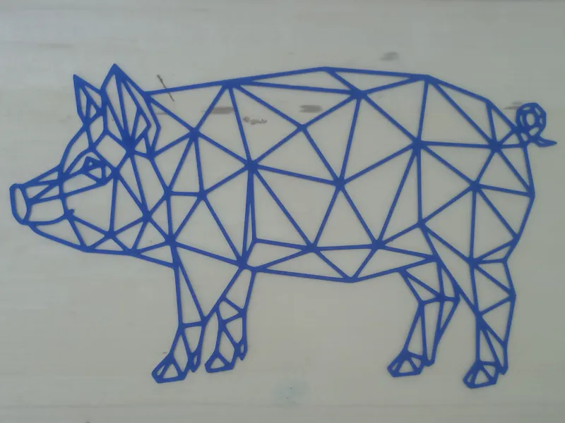 Pig LowPoly WallArt