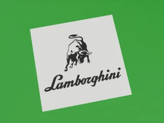 Lamborghini Bull Script Logo Stencil