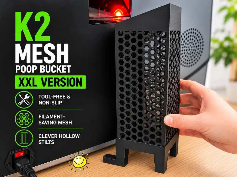 Creality K2 Mesh Poop Bin XXL / K2 XXL-Poop-Auffangbehälter