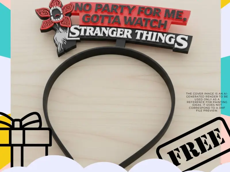 Stranger Things Happy New Year HeadBand for free