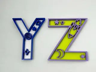 Outer space theme decor letters