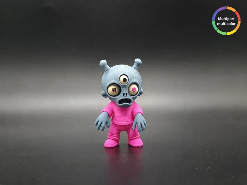 Goofy Alien Zombie Chibi Multi-Color Multi-Part