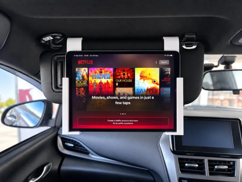 Car Tablet & Phone Holder – Visor / Seatback