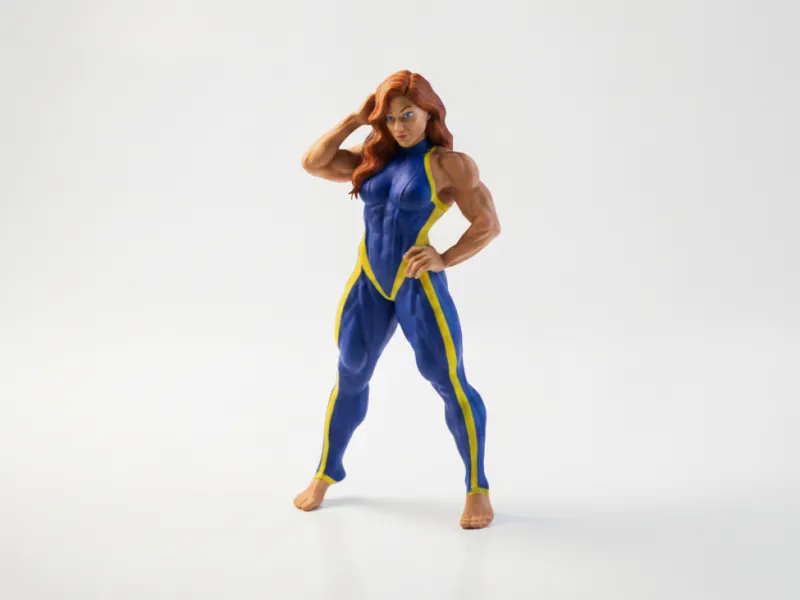 Muscular Woman Figurine Female Bodybuilder 3D Printable