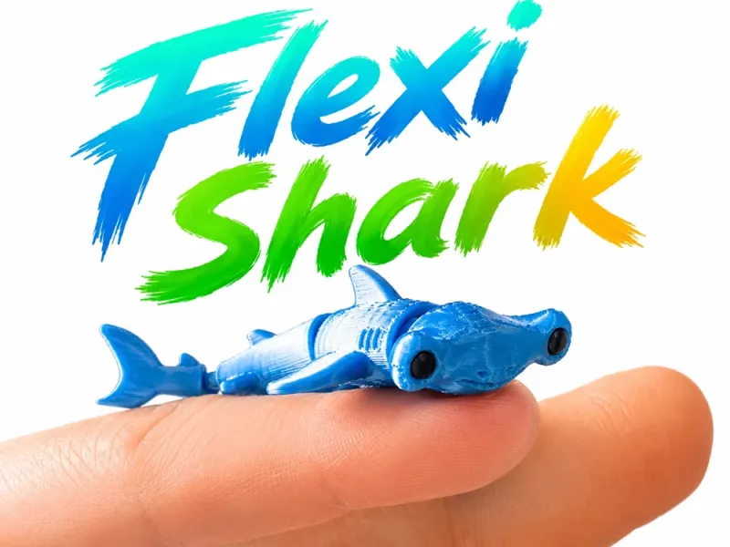 Cute Flexi Hammerhead Shark, Articulated chibi animal