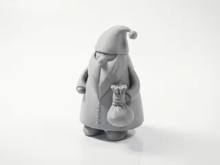 Simple Santa Figurine Christmas Holiday 3D Printable