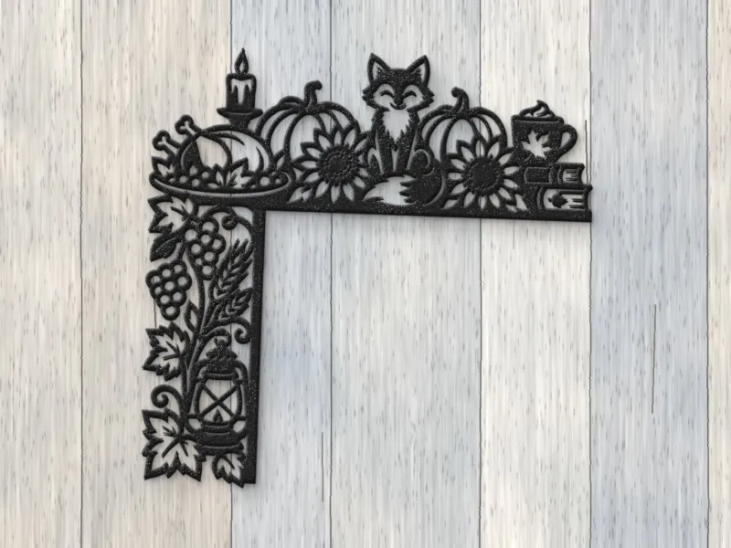 Fox Harvest Feast Corner Door Topper