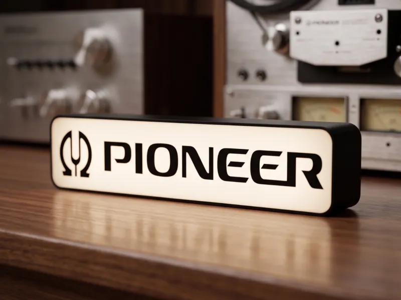 The Audiophile's Beacon: Illuminated Pioneer Logo Display