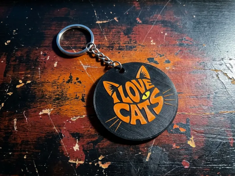 Keychain I love Cats