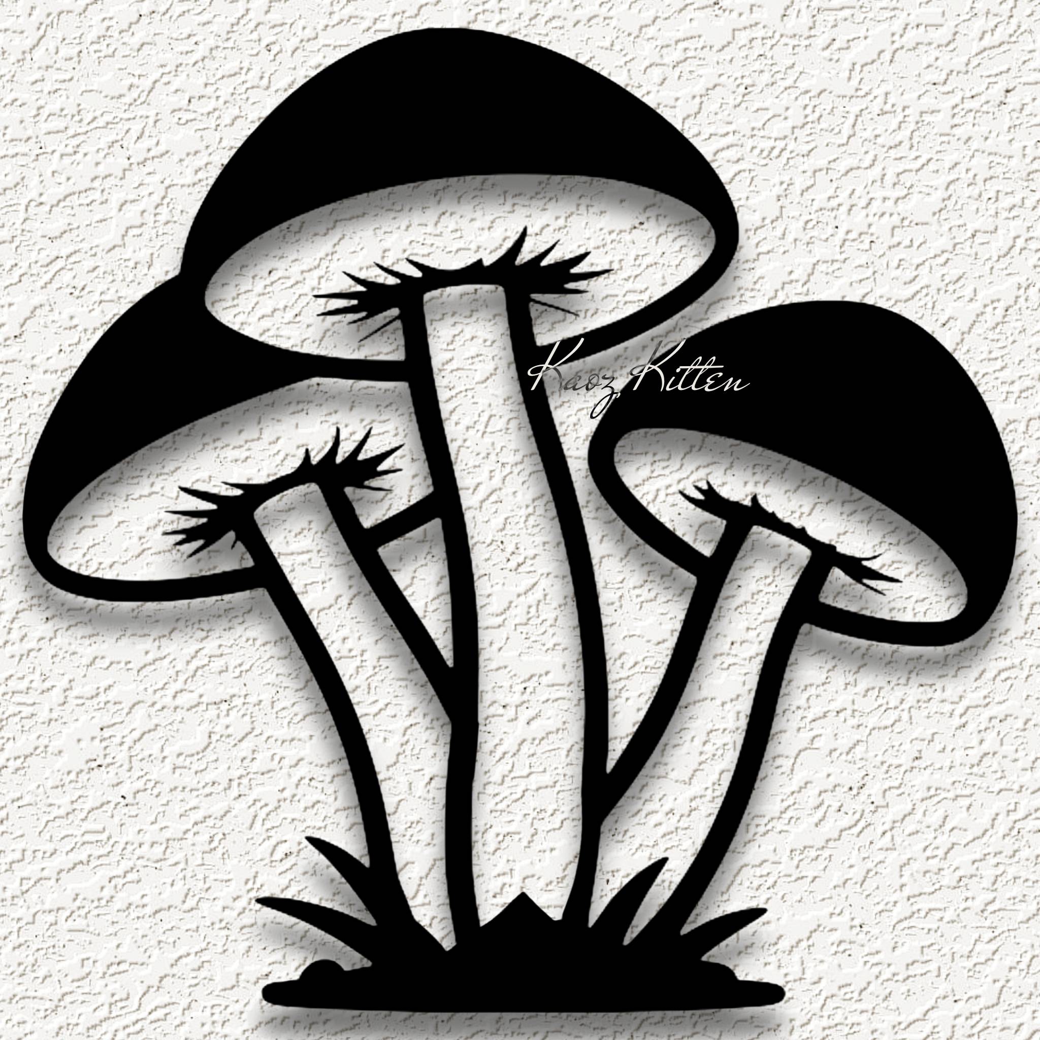 Toadstools mushrooms garden wall art home decor