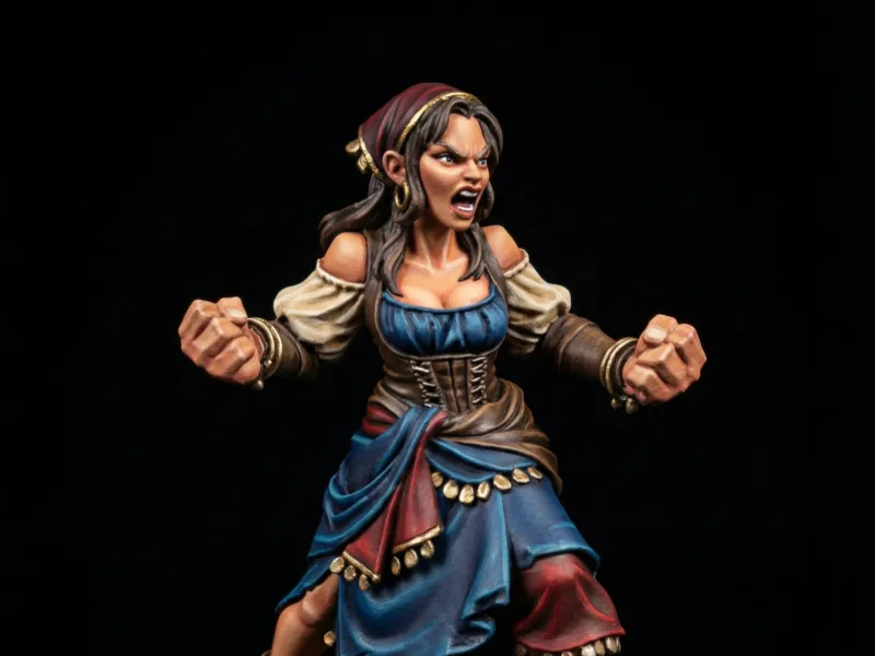 FREE NPC Female Patron Fantasy Miniatures 32mm STL for TTRPG