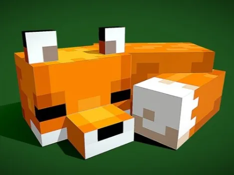 Minecraft Fox sleeping/Minecraft Fuchs schlafend
