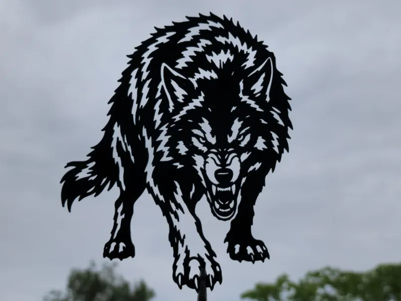 Ferocious Wolf 2D Wall Art Wildlife Decor