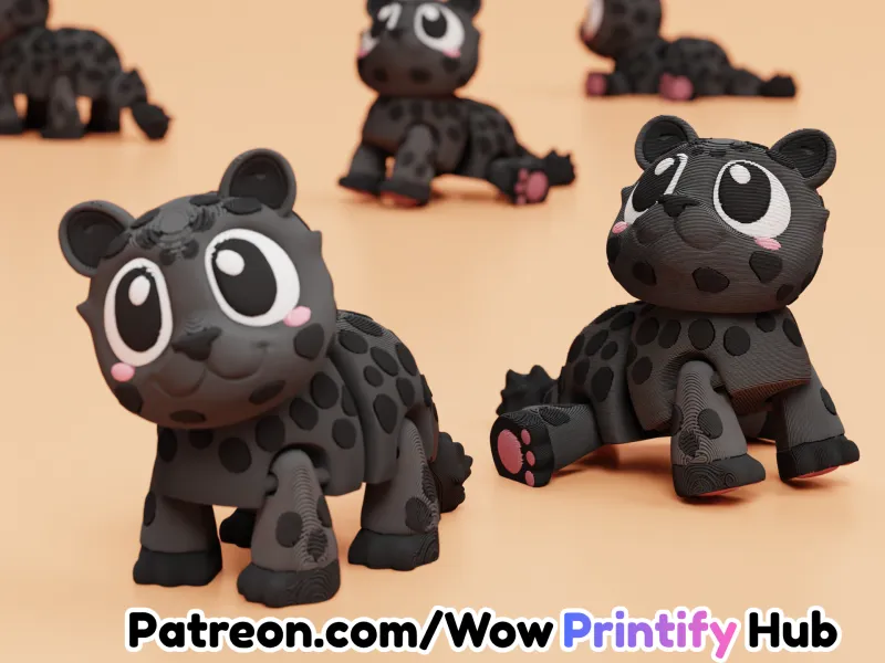 Articulated Black Panther STL & 3MF – Flexi Fidget Toy