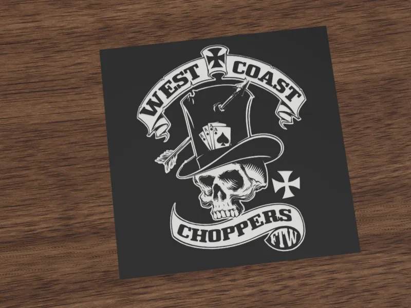 West Coast Choppers skull biker graphic