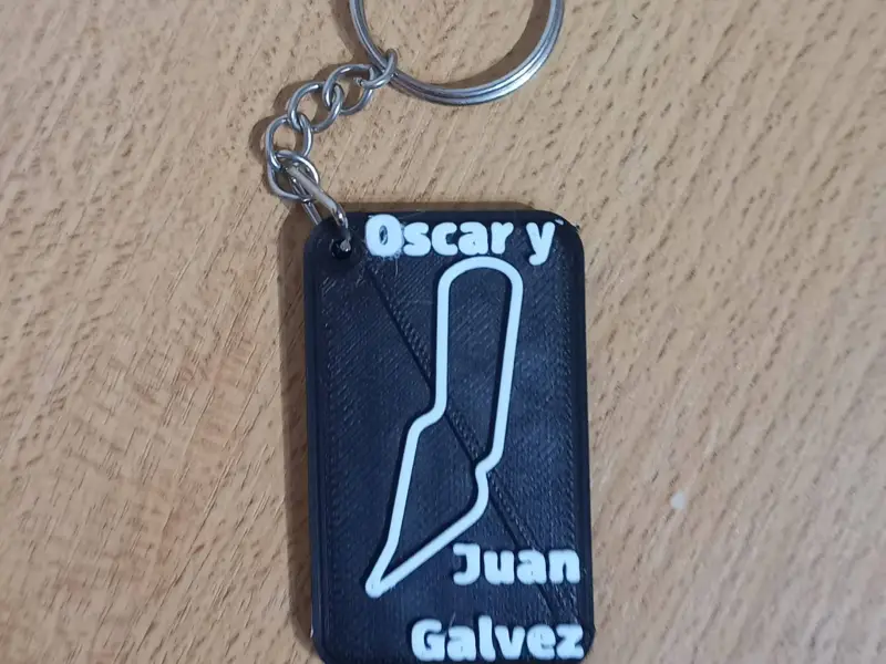 Óscar and Juan Galvéz Circuit keychain