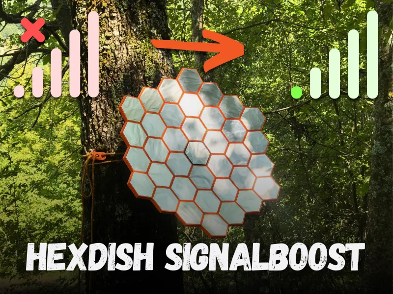HexDish SignalBoost：屋外での携帯電話信号増幅