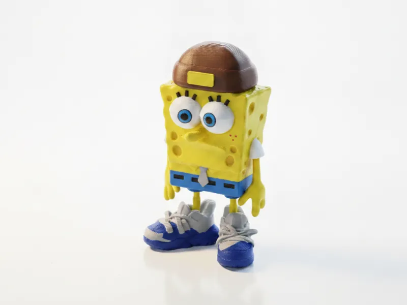 Fantastica figurina di SpongeBob, personaggio dei cartoni animati stampabile in 3D