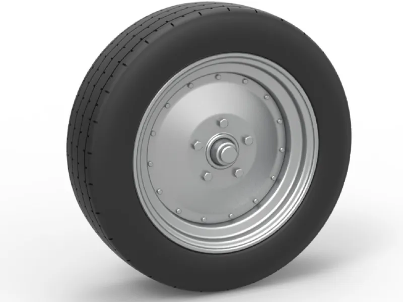 Front wheel of Vintage Funny Car Scale 1:25