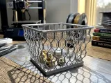 Wire Mesh Desk Trash Can-0
