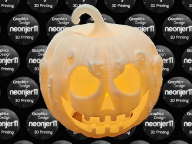 Abóbora de Halloween 1 (Versão para Vela Tealight)