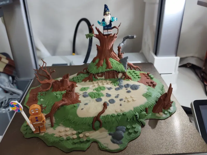Shrek swamp - legos style display for minifigures