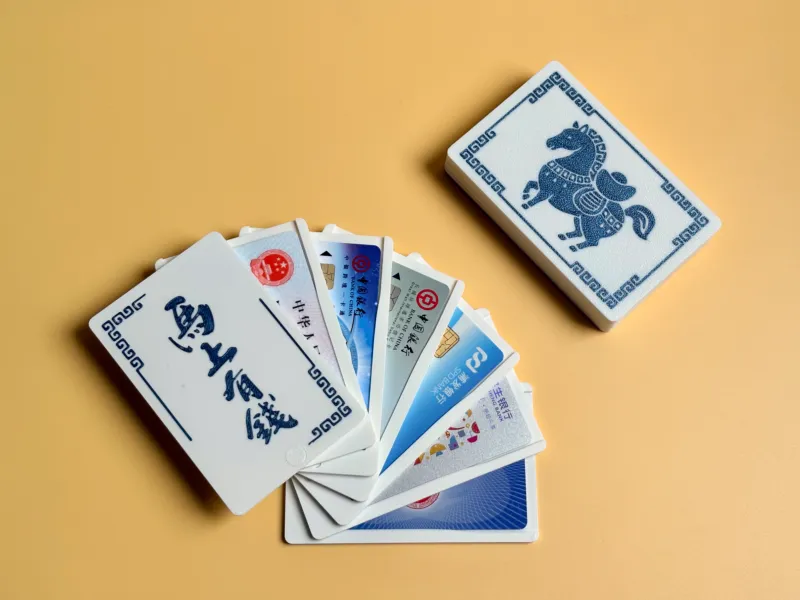 “马上有钱”折扇式卡套（身份证银行卡收纳）