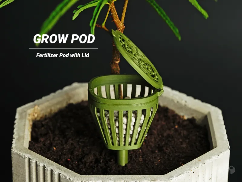 Cesta para fertilizante con tapa