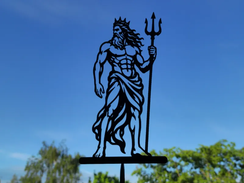 Poseidon Griechischer Gott 2D Wandkunst