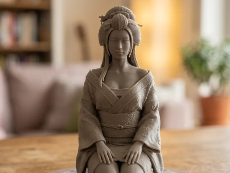 Kimono Beauty Figurine v3