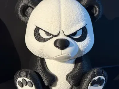 Angry Panda Figurine