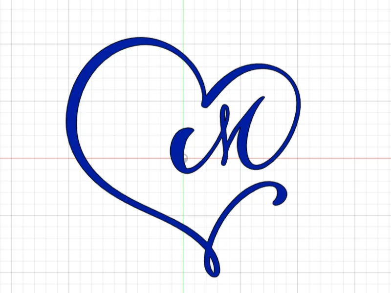 Corazon con Letra M