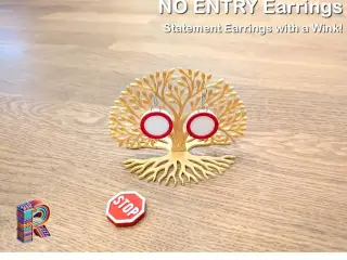 🚫No Entry – Statement Earrings with a Wink